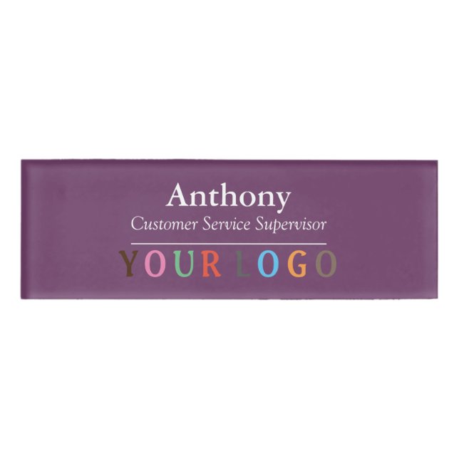 Name Abzeichen Magnet Custom Logo Mitarbeiter Groß Namenschild (Vorderseite)