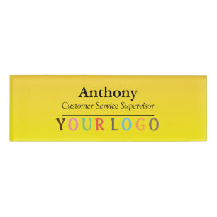 Name Abzeichen Magnet Custom Logo Mitarbeiter Groß Namenschild