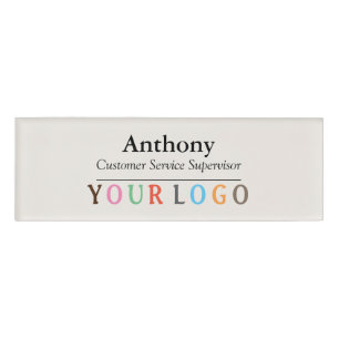 Name Abzeichen Magnet Custom Logo Mitarbeiter Groß Namenschild