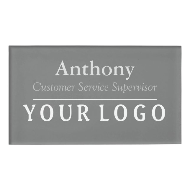 Name Abzeichen Magnet Custom Logo Mitarbeiter Groß Namenschild (Vorderseite)