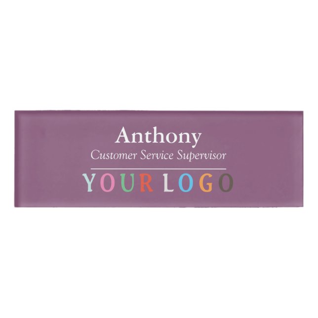 Name Abzeichen Magnet Custom Logo Mitarbeiter Groß Namenschild (Vorderseite)