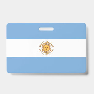 Name Abzeichen mit argentinischer Flagge Ausweis