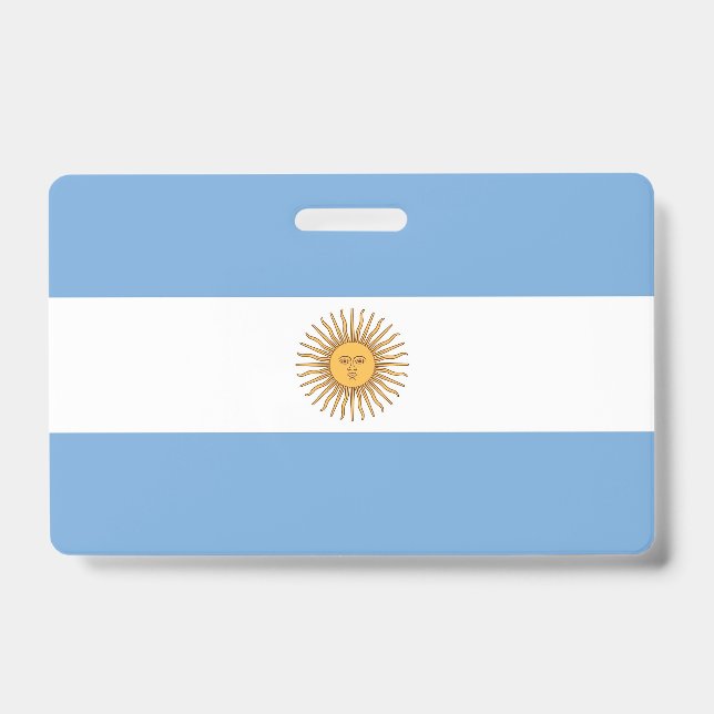 Name Abzeichen mit argentinischer Flagge Ausweis (Vorderseite)