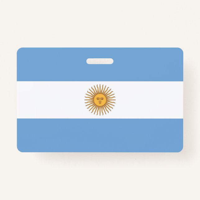 Name Abzeichen mit argentinischer Flagge Ausweis (Vorderseite)