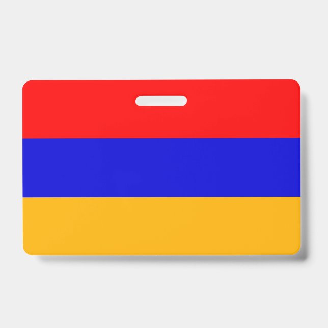 Name Abzeichen mit armenischer Flagge Ausweis (Vorderseite)