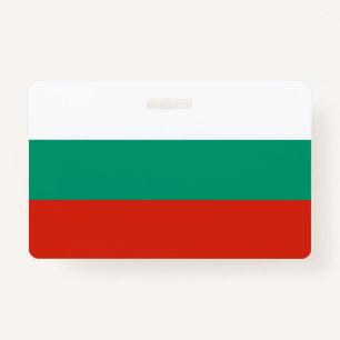 Name Abzeichen mit bulgarischer Flagge Ausweis