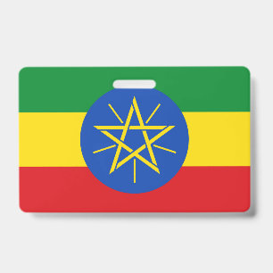 Name Abzeichen mit der Flagge Äthiopiens Ausweis