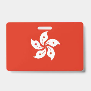 Name Abzeichen mit der Flagge Hongkongs Ausweis