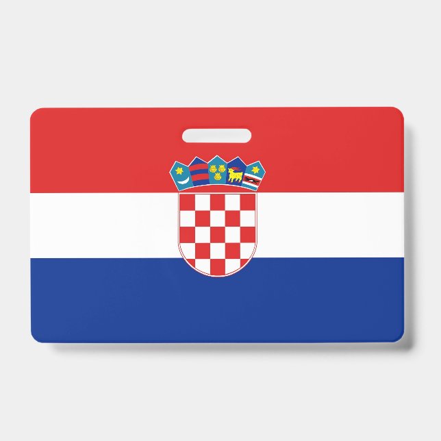 Name Abzeichen mit der Flagge Kroatiens Ausweis (Vorderseite)