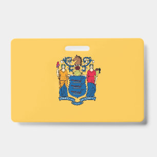 Name Abzeichen mit der Flagge New Jersey Staat, US Ausweis
