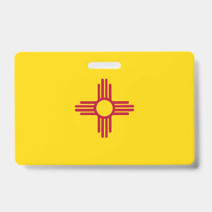 Name Abzeichen mit der Flagge New Mexico Staat, US Ausweis