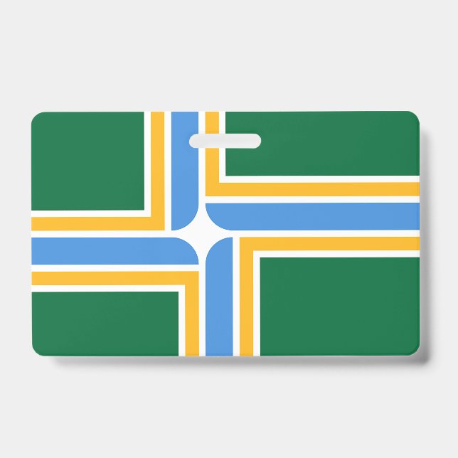 Name Abzeichen mit der Flagge von Portland City Ausweis (Vorderseite)