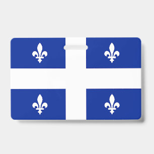 Name Abzeichen mit der Flagge von Quebec Ausweis