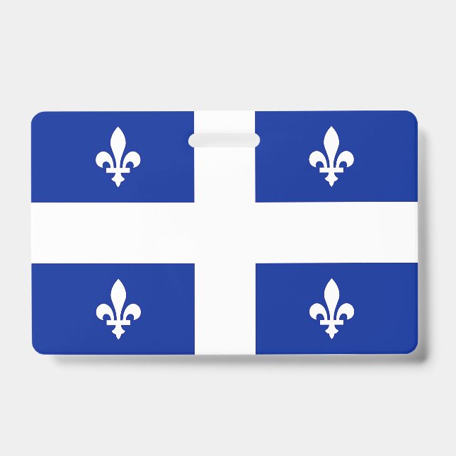 Name Abzeichen mit der Flagge von Quebec Ausweis (Vorderseite)