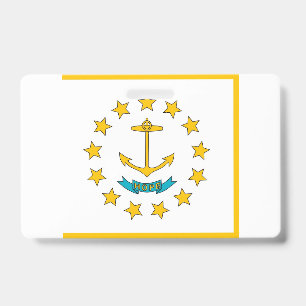 Name Abzeichen mit der Flagge von Rhode Island, US Ausweis