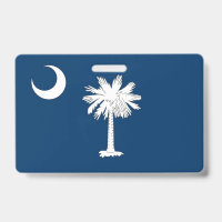 Name Abzeichen mit der Flagge von South Carolina,