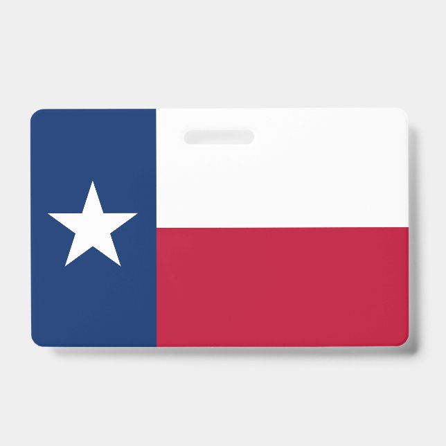 Name Abzeichen mit der Flagge von Texas, USA Ausweis (Vorderseite)