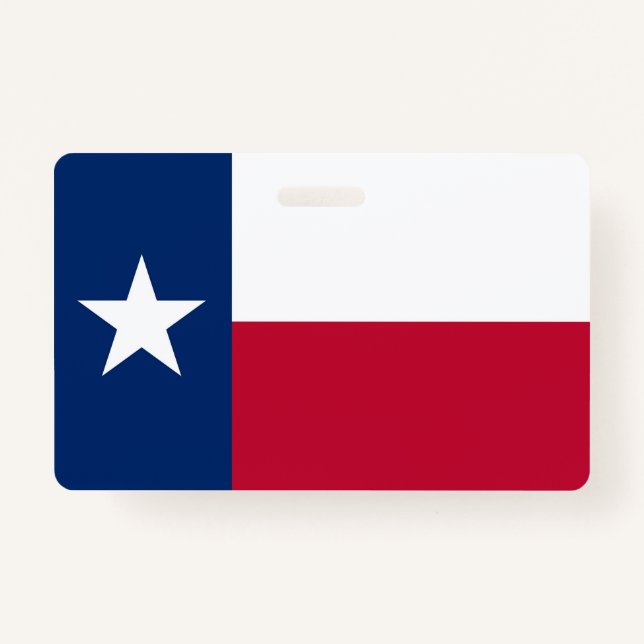 Name Abzeichen mit der Flagge von Texas, USA Ausweis (Vorderseite)