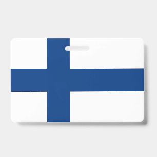 Name Abzeichen mit finnischer Flagge Ausweis