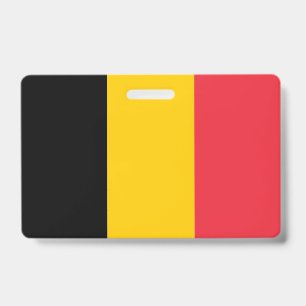 Name Abzeichen mit Flagge Belgiens Ausweis