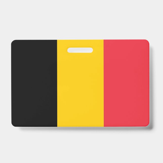 Name Abzeichen mit Flagge Belgiens Ausweis (Vorderseite)