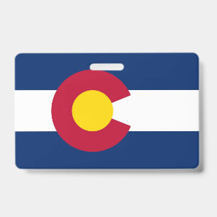 Name Abzeichen mit Flagge Colorado Staat, USA Ausweis
