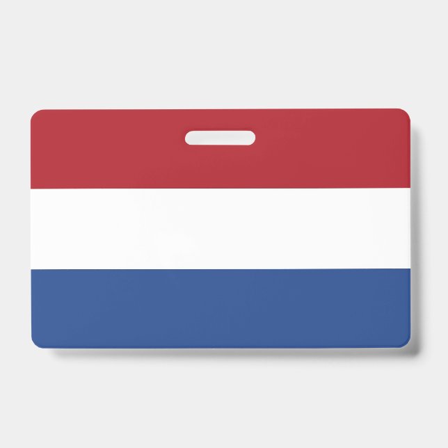 Name Abzeichen mit Flagge der Niederlande Ausweis (Vorderseite)