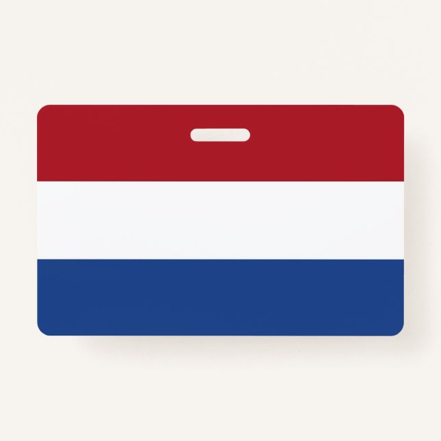 Name Abzeichen mit Flagge der Niederlande Ausweis (Vorderseite)