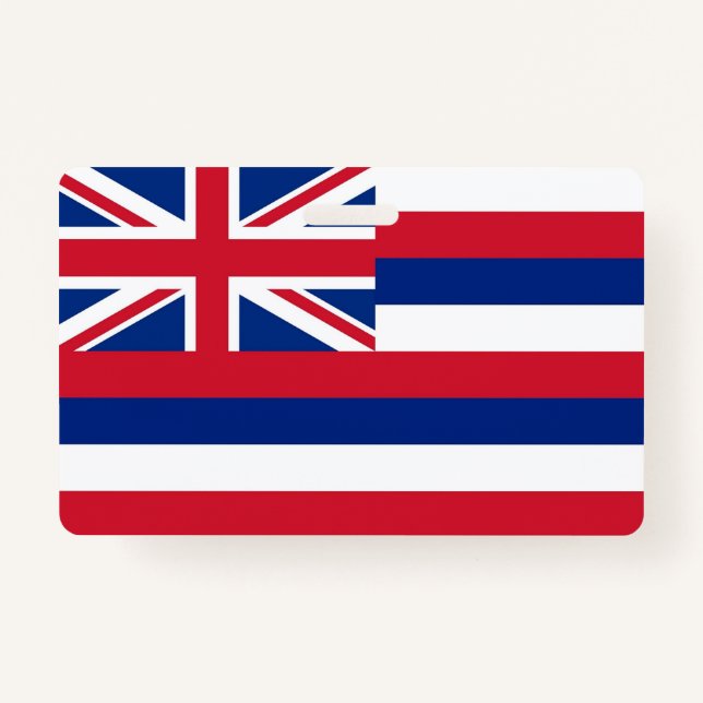 Name Abzeichen mit Flagge des Staat Hawaii, USA Ausweis (Vorderseite)