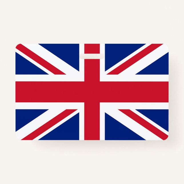 Name Abzeichen mit Flagge des Vereinigten Königrei Ausweis (Vorderseite)