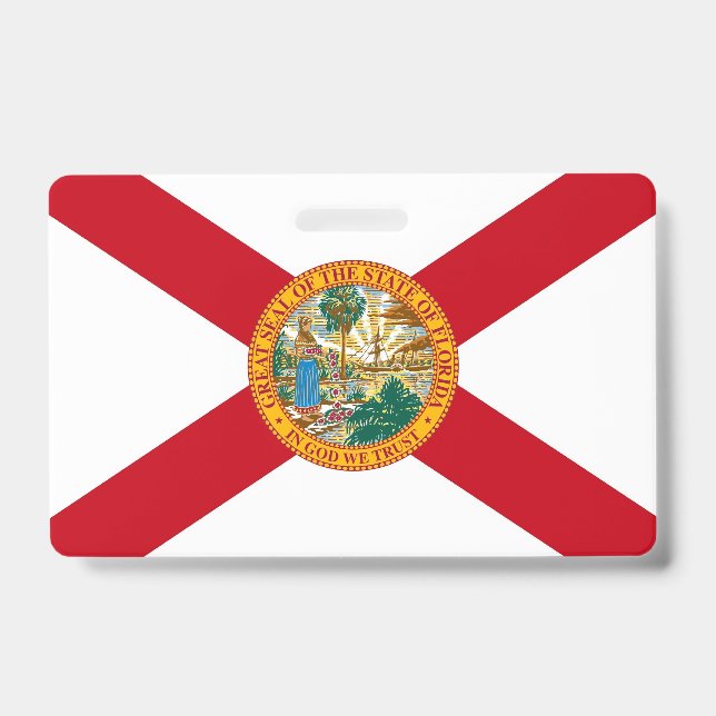 Name Abzeichen mit Flagge Florida Staat, USA Ausweis (Vorderseite)