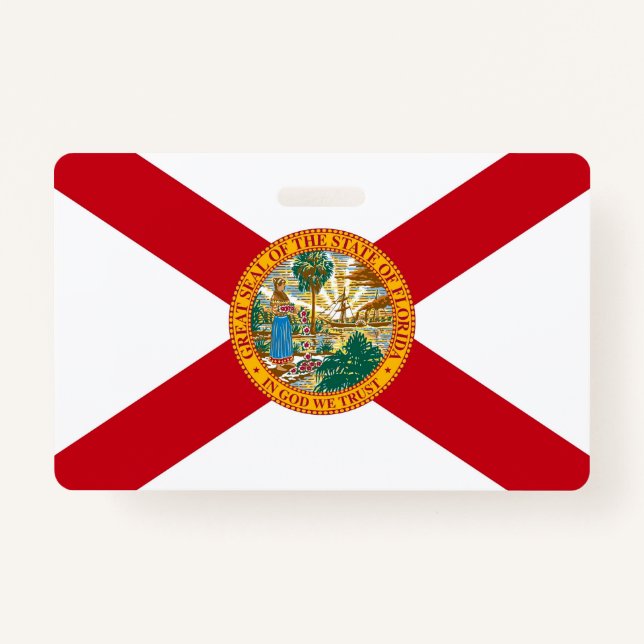 Name Abzeichen mit Flagge Florida Staat, USA Ausweis (Vorderseite)