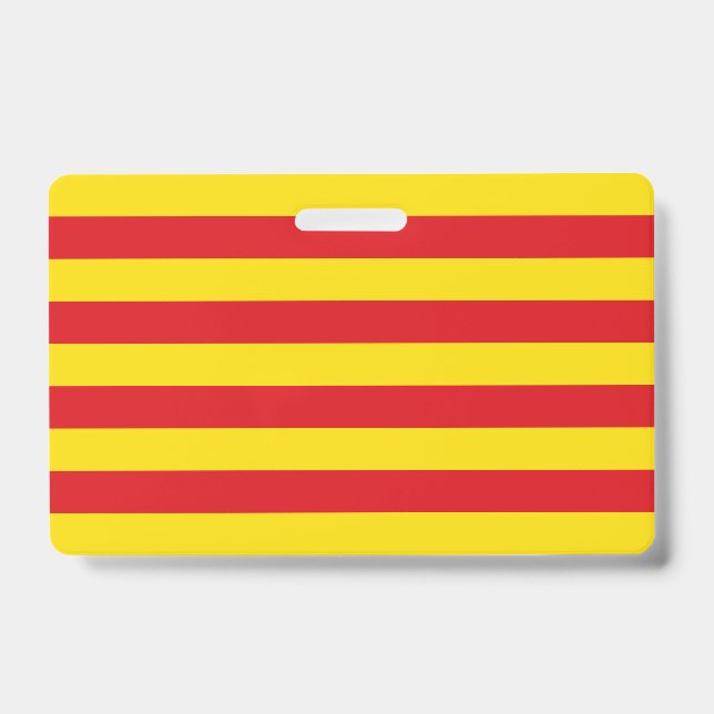 Name Abzeichen mit Flagge Kataloniens Ausweis (Vorderseite)
