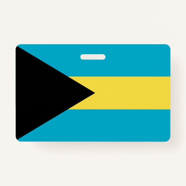 Name Abzeichen mit Flagge von Bahamas Ausweis (Vorderseite)