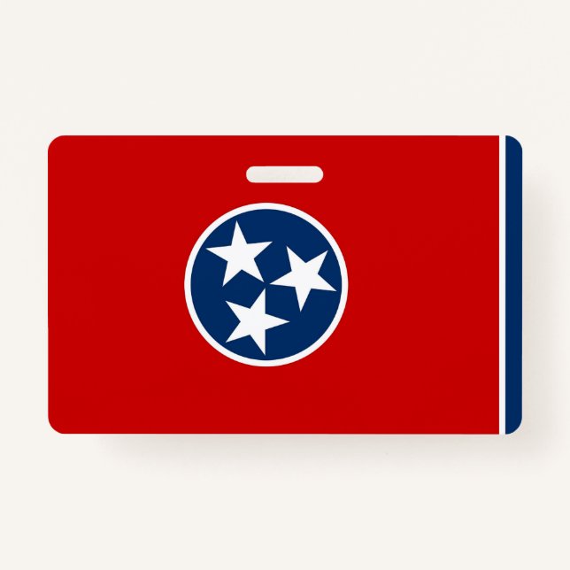 Name Abzeichen mit Flagge von Tennessee, USA Ausweis (Vorderseite)