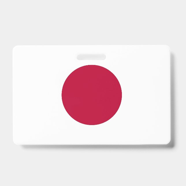 Name Abzeichen mit japanischer Flagge Ausweis (Vorderseite)
