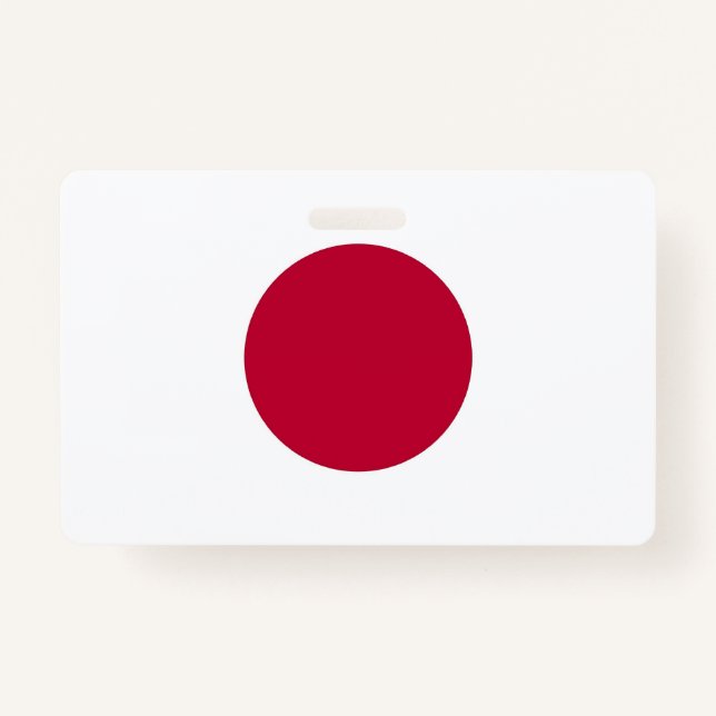 Name Abzeichen mit japanischer Flagge Ausweis (Vorderseite)
