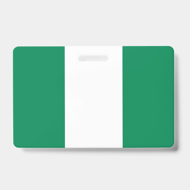 Name Abzeichen mit nigerianischer Flagge Ausweis (Vorderseite)