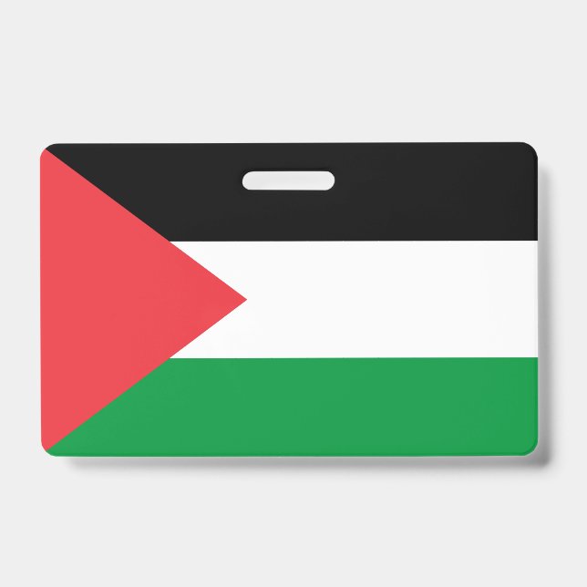 Name Abzeichen mit palästinensischer Flagge Ausweis (Vorderseite)