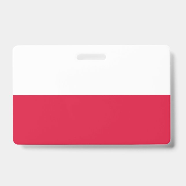 Name Abzeichen mit polnischer Flagge Ausweis (Vorderseite)