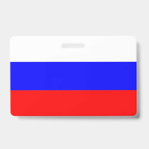 Name Abzeichen mit russischer Flagge Ausweis