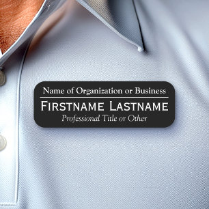 Name-Abzeichen - Name der Organisation oder der Namensschild