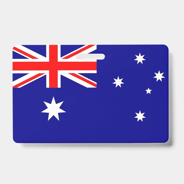 Name Abzeichen unter der Flagge Australiens Ausweis (Vorderseite)