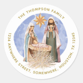 Name-Adresse des Geburtsnamens Adresse Gold Text W Runder Aufkleber