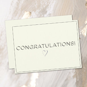 Name, Adresse Elfenbeinfarbene Gratulationskart Mitteilungskarte