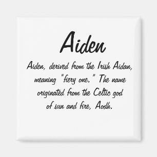 Name Aiden Magnet