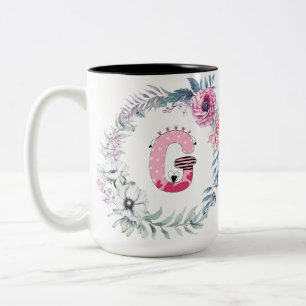 Name Alphabet "G"  Zweifarbige Tasse