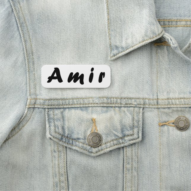 Name Amir Namensschild (Beispiel)