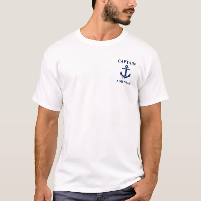 Name Anchor Rope White T-Shirt (Vorderseite)