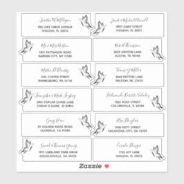 Name and Address Typography for Wedding or Event Aufkleber